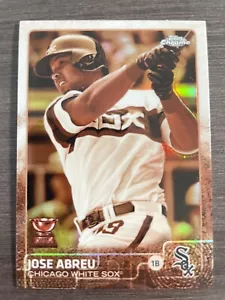 2015 Topps Chrome Jose Abreu #180 Sepia Refractor Gold Rookie Cup - Picture 1 of 2