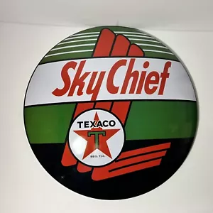 Texaco Sky Chief Gasoline Reproduction Metal Sign Garage / Man Cave / Bar Sign - Picture 1 of 6