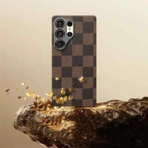 Genuine Carbon Fiber Magsafe Case For Samsung Galaxy S25 Ultra Matte Grids Cover - Picture 1 of 26