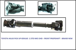 NEW FRONT PROP SHAFT ASSEMBLY For TOYOTA HILUX LN165 PICK UP 2.4TD (1997-2001) - Picture 1 of 1