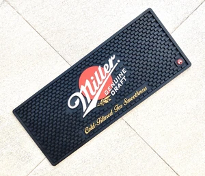 Free Ship Miller Rubber bar mat drip mat bar runner spill mat beer coasters pubs - Picture 1 of 9