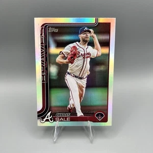 2025 Topps Series 1 Chris Sale #316 Rainbow Foil Atlanta Braves - Picture 1 of 2