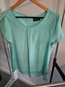 David Lawrence Green Pure Silk Top Size 16 - Picture 1 of 3