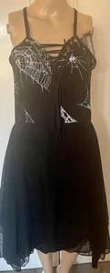 Heartless Ariana Spiderweb Gothic Dress - Size M BNWT - Picture 1 of 10