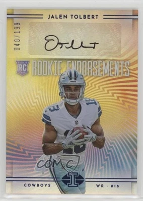 2022 Panini Illusions Rookie Endorsements /199 Jalen Tolbert #RE-JT Auto RC - Image 1 of 2
