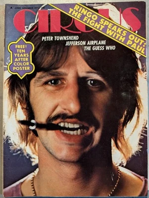 CIRCUS Magazine November 1971 Ringo Starr, The Who, Jefferson Airplane, Sabbath - Image 1 of 4