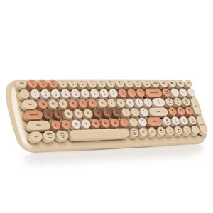 Teclado Inalámbrico Bluetooth, Máquina de Escribir Portátil 100 Teclas Linda Tecla Redonda Retro... - Imagen 1 de 6