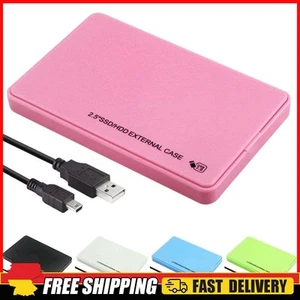 2.5 Inch HDD/SSD Case USB2.0 External Hard Disk Drive Box 480Mbps for MacBook PC - Afbeelding 1 van 7