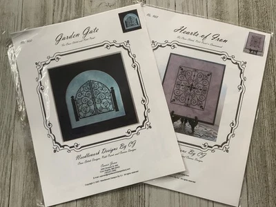 2 diseños de agujas de CJ GARDEN GATES & HEARTS OF IRON gráficos de punto de cruz Foto 1 de 4
