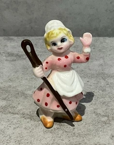 Vintage Miniature Bone China Nursery Rhyme Little Bo Peep Figurine Walco Japan - Picture 1 of 6