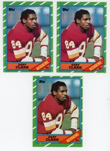 Lote de (3) 1986 Topps Gary Clark Rookie RC #176 Redskins casi nuevo - Imagen 1 de 1