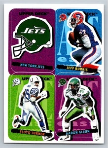 1995 Collector's Choice Update #70 Jets Burris Turner Glenn Stick-Ums Football - Picture 1 of 2