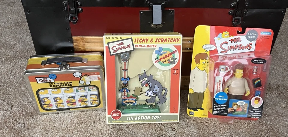 Rocket USA Simpsons Itchy & Scratchy Pain O Meter Tin Toy 2002 Item 850