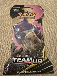Pokemon Team Up Sleeved Booster Pack Sealed - 1 Pack - Gengar Mimikyu Art - Picture 1 of 2