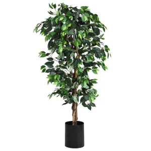 6FT FICUS Silk Leaf Artificial Tree Plant Indoor Outdoor Potted Fake Faux Plant - Picture 1 of 6