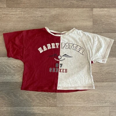 Girls Primark Harry Potter red & grey crop T-shirt - 9-10 yrs - Image 1 of 4