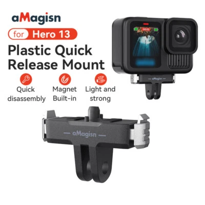aMagisn For GoPro13 Magnetic Quick Release Dock Hero13 Plastic Quick Release