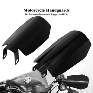 Motorcycle Black Handle Bar Hand Guards Protector Wind Deflector Fit For Harley - Picture 1 of 12