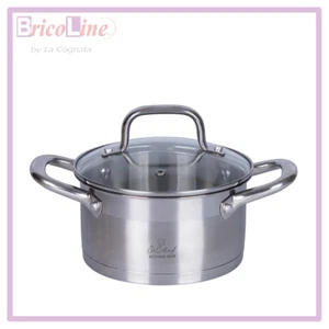 CASSERUOLA ACCIAIO INOX CON COPERCHIO CM.22 GALILEO - Foto 1 di 1