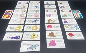 Pokemon Monopoly Replacement Cards 1999 Collectors Edition All 16 - Picture 1 of 3