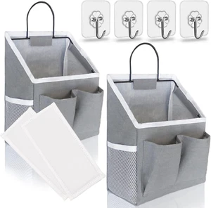 2pcs Small Wall Hanging Baskets for Organizing, Wall Hanging Storage Bags as Ove - Picture 1 of 12