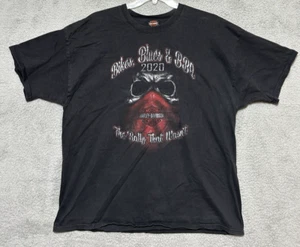 Harley Davidson Bikes Blues BBQ T Shirt Size 2XL Black Made In USA - Picture 1 of 9
