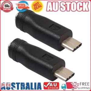 2pcs DC Power Adapter Type-C USB Male to DC5.5x2.1mm Female Jack Converters - Picture 1 of 12