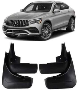 Genuine Splash Guards Mud Flaps FOR 2020-2022 Mercedes Benz GLC AMG 43 63 Coupe - Picture 1 of 10
