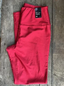 SOHO NY & CO STREET YOGA HIGH WAISTED LEGGING SIZE MEDIUM NWT SHINY RED - Foto 1 di 8
