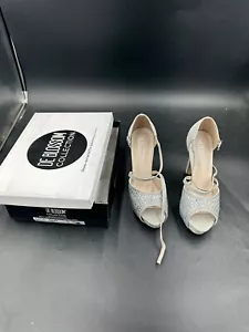 De Blossom Collection Tacones Plata Miya-280 Talla 8 - Imagen 1 de 9