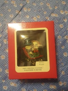 CARLTON HEIRLOOM ORNAMENT ~ TOGETHER FOREVER ~ FIRST CHRISTMAS TOGETHER ~ 1990 - Picture 1 of 9