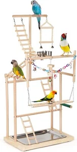 Parrot Playstand Parrot Perch Stand 4 Layers Bird Playground Large Bird Play - Picture 1 of 6