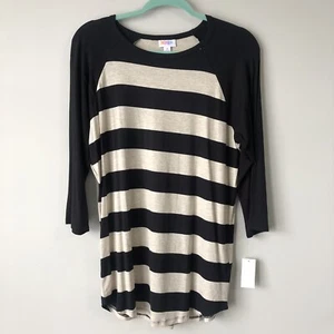 NWT Women’s Lularoe Striped Randy Tee Size M - Picture 1 of 6
