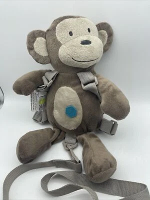 Arnês GoldBug 2 em 1 amigo marrom macaco arnês de segurança infantil e mochila - Imagem 1 de 4