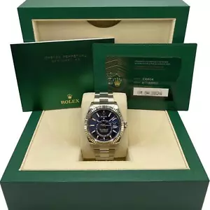 Rolex Sky-Dweller Steel 18K White Gold Blue Dial Automatic Mens Watch 336934 - Picture 1 of 5