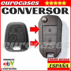 CONVERSOR LLAVE EN PLEGABLE FUNDA CARCASA CITROEN PICASSO BERLINGO C3 C4 SAXO - Imagen 1 de 5
