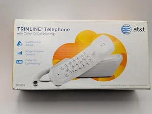 AT&T TR1909 Corded Trimline Phone White, New - Picture 1 of 4