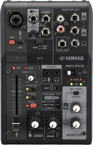 Yamaha AG03MK2 Black 6-Channel Live Streaming Loopback Mixer/USB interface, New! - Picture 1 of 3