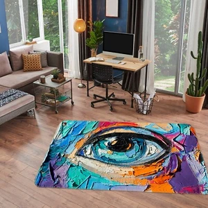 3D Ölgemälde Augen Q051 Spiel Rutschfest Matte Elegant Foto Teppich Panda - Picture 1 of 5