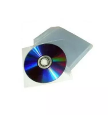 500 bustine buste custodie con aletta chiusura pvc per cd dvd trasparenti - Immagine 1 di 4