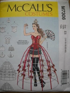 Corset Hoop Skirt Shorts Crown  Misses size 14-22 McCalls 7306 Sewing Pattern * - Picture 1 of 2