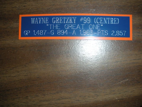 WAYNE GRETZKY NAMEPLATE FOR AUTOGRAPHED PUCK/JERSEY CASE/PHOTO Cover