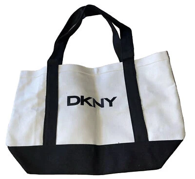 BOLSO DE LONA DKNY - NEGRO/BLANCO - NUEVO SIN ETIQUETAS Foto 1 de 4