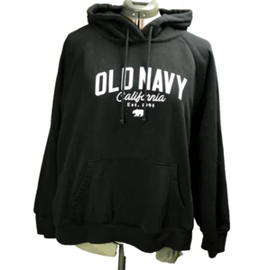 Old Navy Logo Pullover Oversized Hoodie Fleecy Black Youth L (see measurements) - Picture 1 of 20