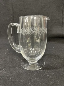 Vintage Fostoria Stechpalmenmuster großer Wasserkrug - Bild 1 von 6