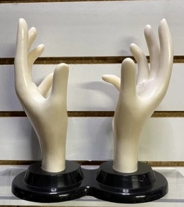 Vintage 1990 E&B Giftware Mannequin Pair of Hands Jewelry Rings Display - Picture 1 of 8
