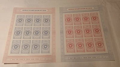 Scott 5062-63 - 2016 World Stamp Show Sheet - 24 Forever Stamps - Image 1 of 2