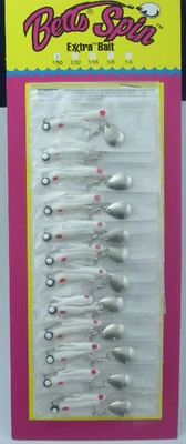 Tarjeta de 12 puntos blancos/rojos Betts 020ST-35N 1/50 OZ Beetle Spint Coil Foto 1 de 2