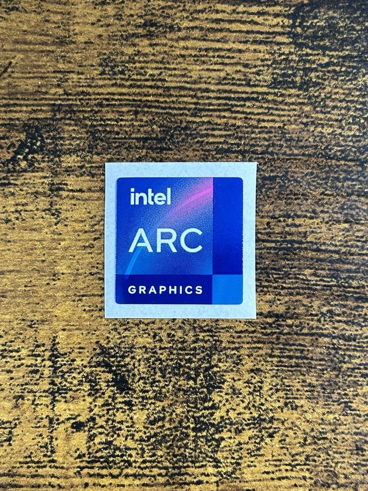 1x OEM Intel ARC Graphics Desktop / Laptop sticker label (NEW) 18mm x 18mm - Image 1 of 1