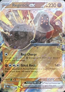 Juego de cartas coleccionables Pokémon Regirock ex - 101/182 SV10: Destined Rivals doble raro - Imagen 1 de 1